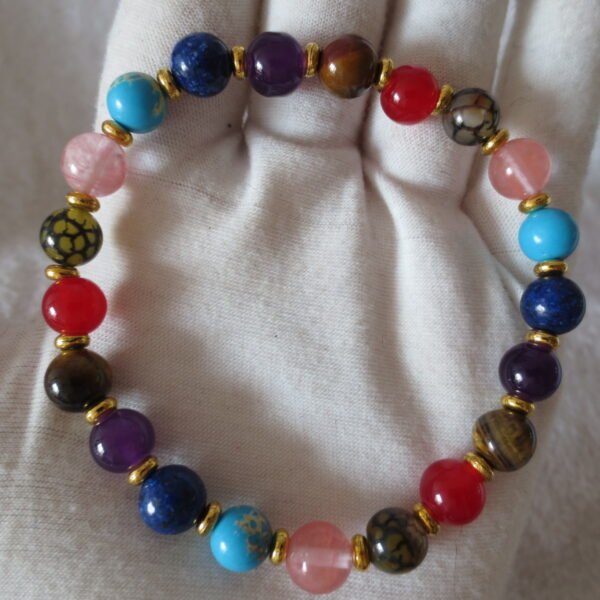 gobi agate raw stone bracelet – authentic desert gem jewelry (b295)