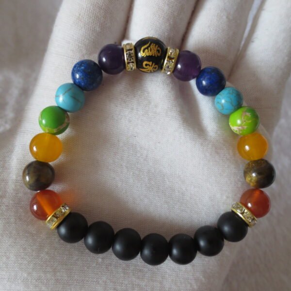 gobi agate raw stone bracelet – authentic desert gem jewelry (b295)