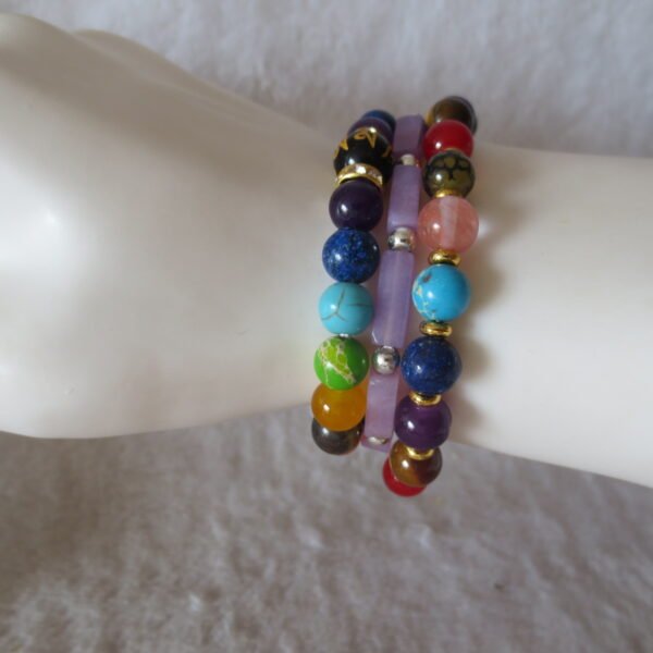 gobi agate raw stone bracelet – authentic desert gem jewelry (b295)