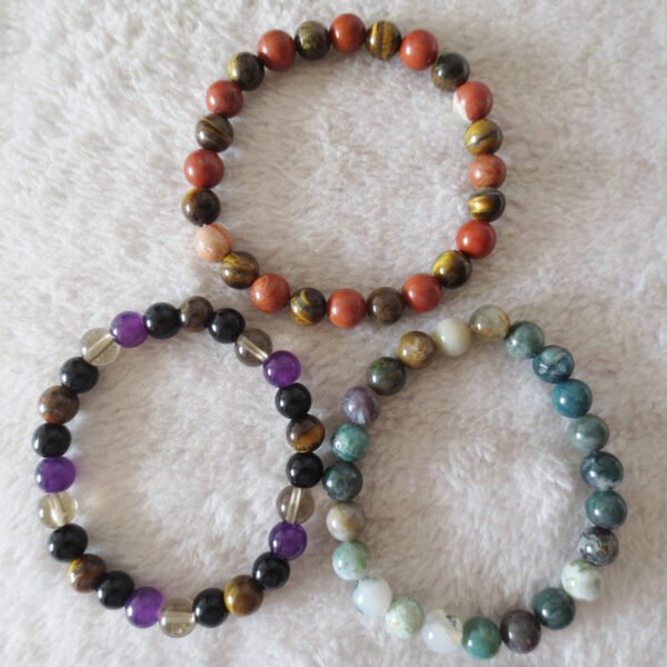 gobi agate raw stone bracelet – authentic desert gem jewelry (b296)