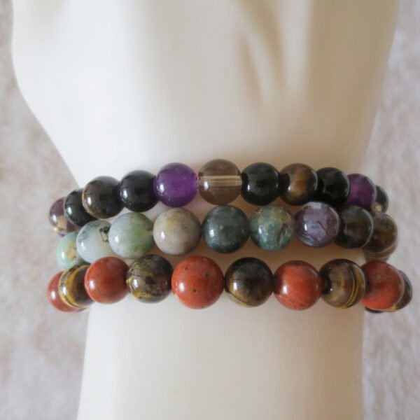 gobi agate raw stone bracelet – authentic desert gem jewelry (b296)