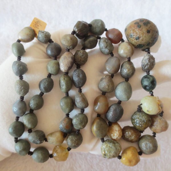 gobi agate raw stone necklace – authentic desert gem jewelry (n648)