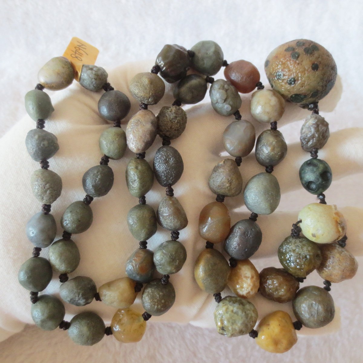 gobi agate raw stone necklace – authentic desert gem jewelry (n648)