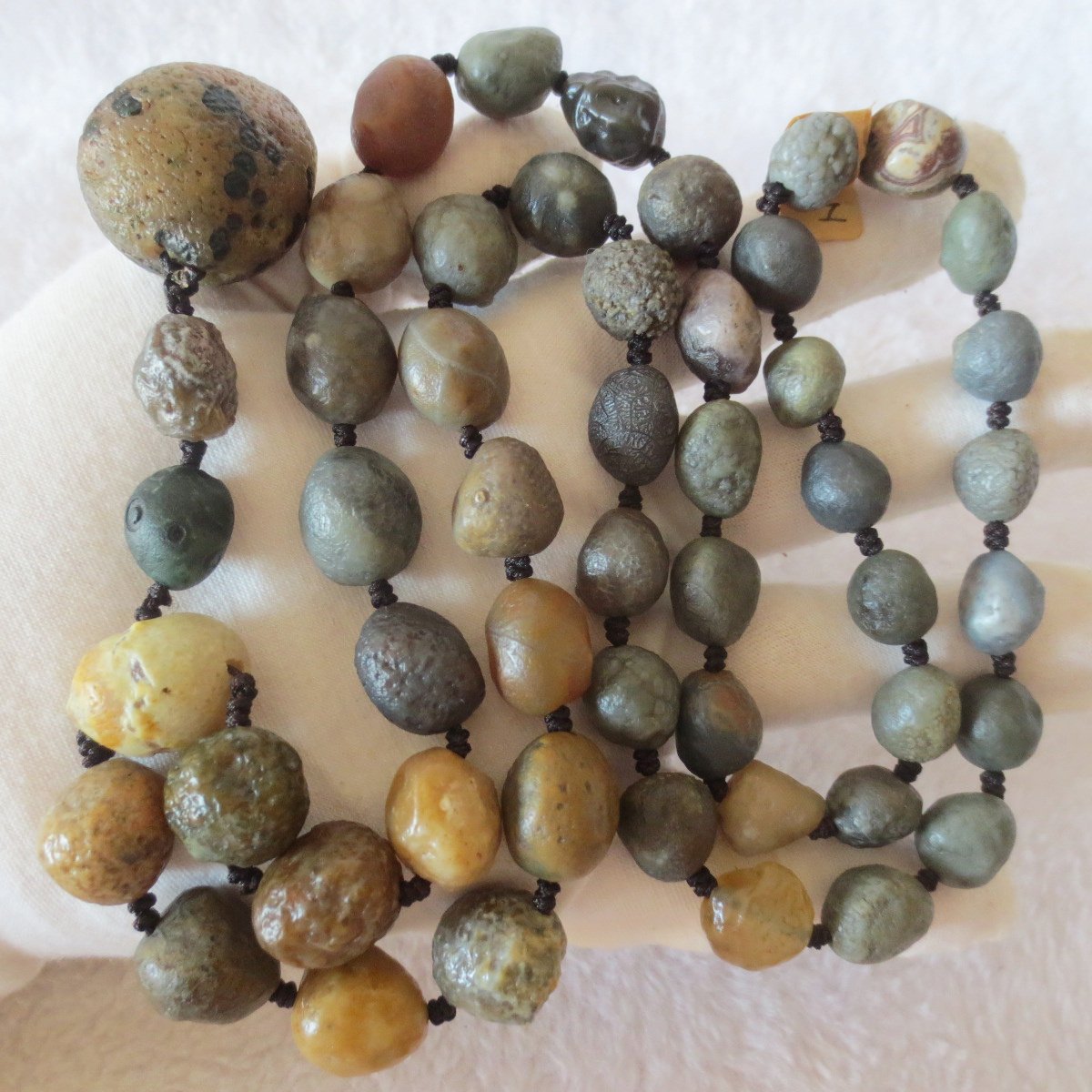 gobi agate raw stone necklace – authentic desert gem jewelry (n648)
