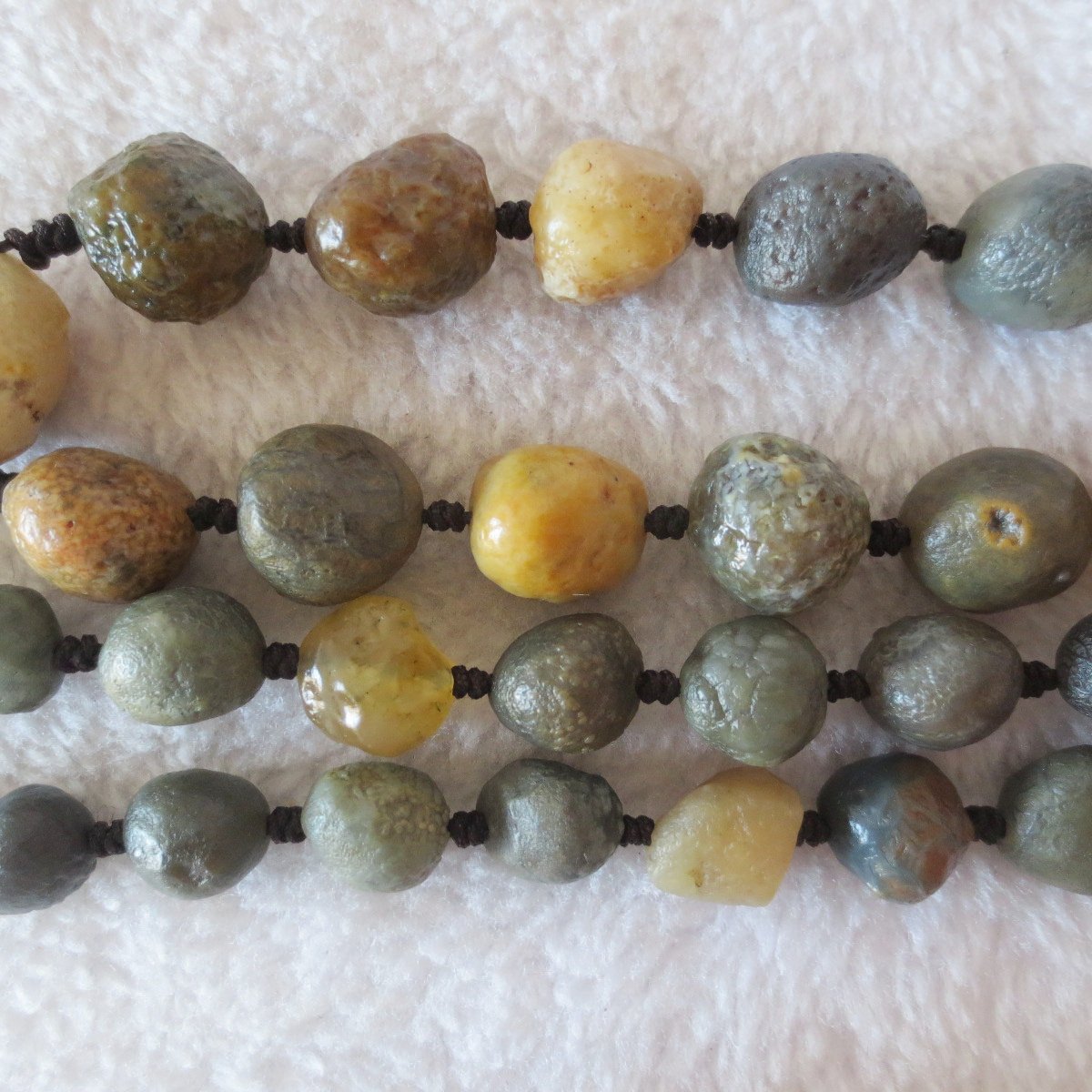 gobi agate raw stone necklace – authentic desert gem jewelry (n648)
