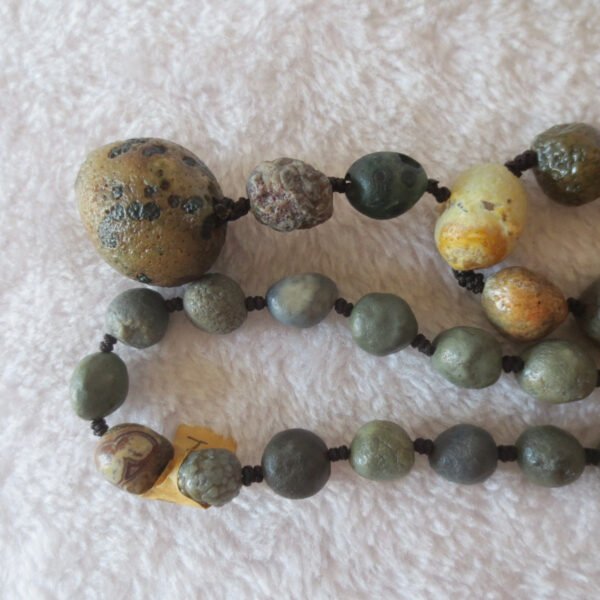 gobi agate raw stone necklace – authentic desert gem jewelry (n648)