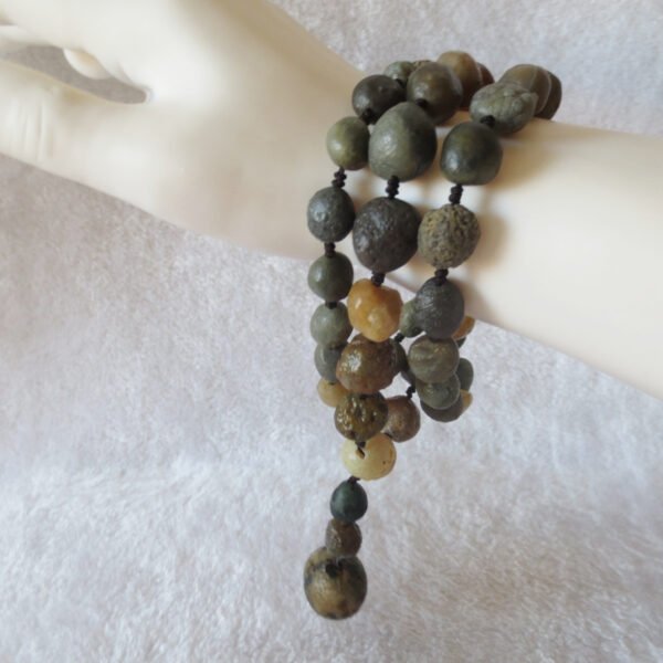 gobi agate raw stone necklace – authentic desert gem jewelry (n648)