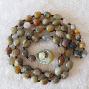 gobi agate raw stone necklace – authentic desert gem jewelry (n645)