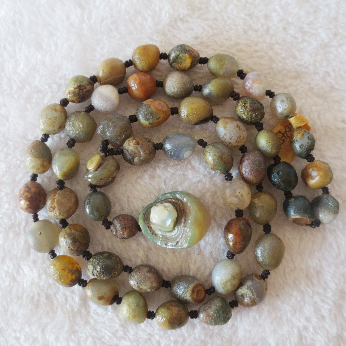gobi agate raw stone necklace – authentic desert gem jewelry (n645)