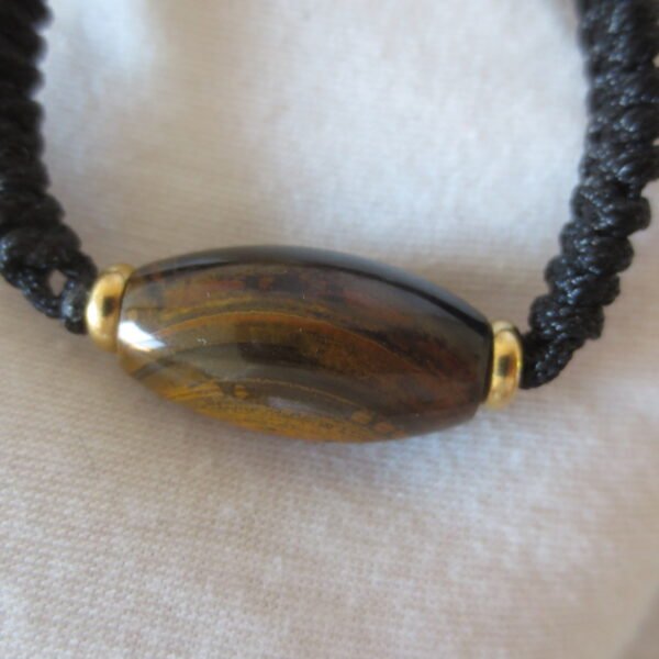 gobi agate raw stone dzi bead bracelet – authentic desert gem jewelry (b317)