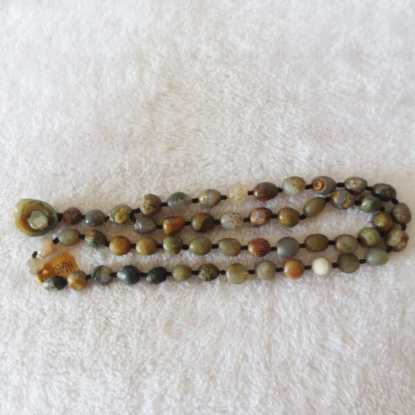 gobi agate raw stone necklace – authentic desert gem jewelry (n645)