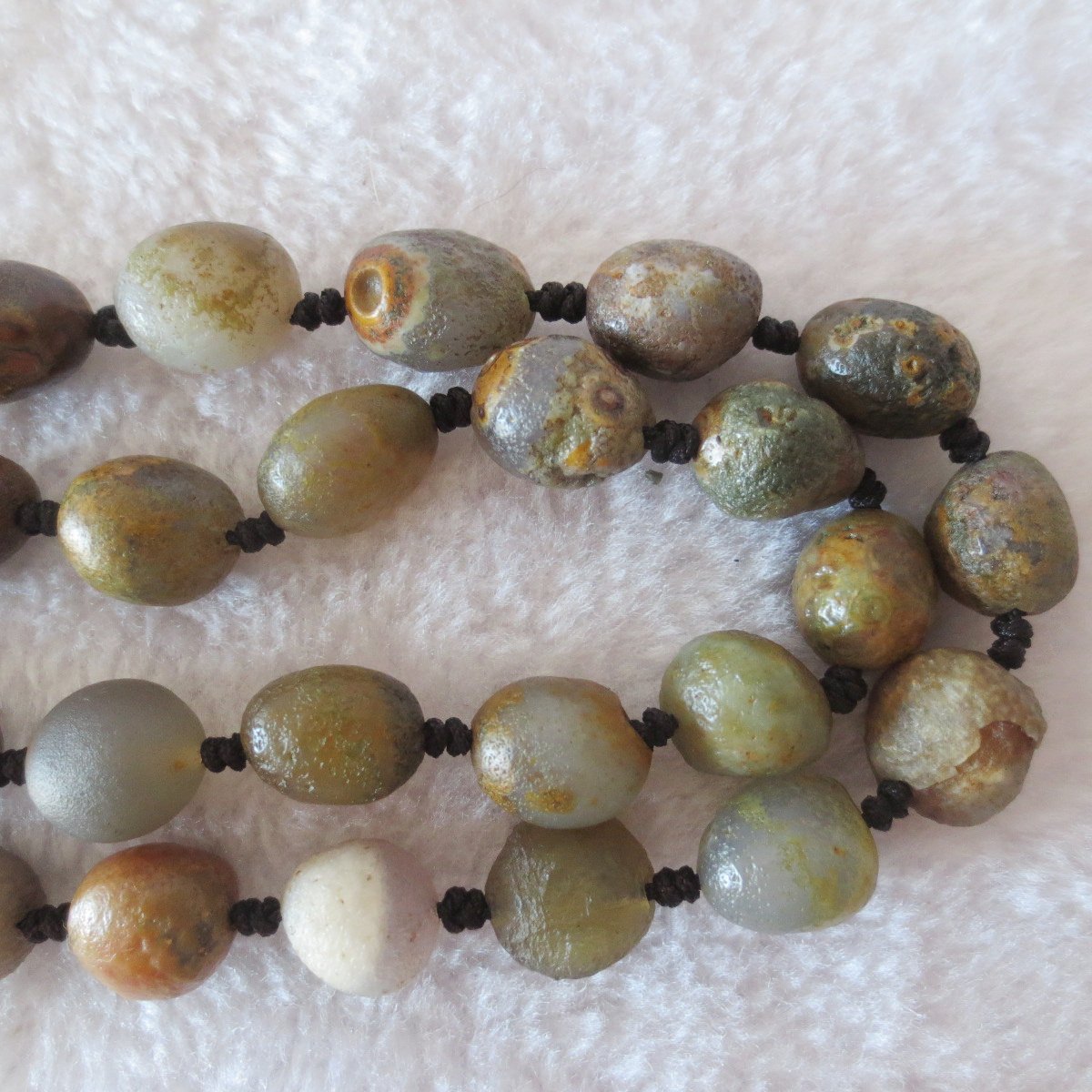 gobi agate raw stone necklace – authentic desert gem jewelry (n645)