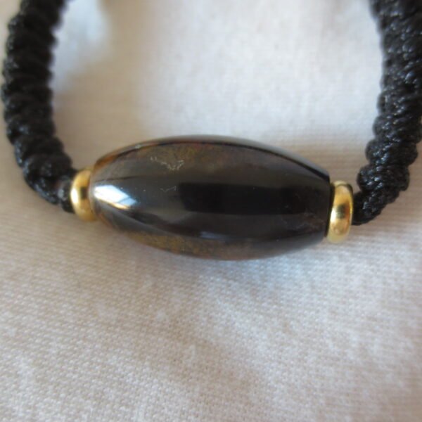 gobi agate raw stone dzi bead bracelet – authentic desert gem jewelry (b317)