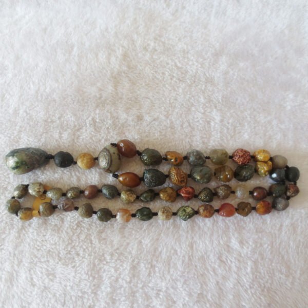 gobi agate raw stone necklace – authentic desert gem jewelry (n650)