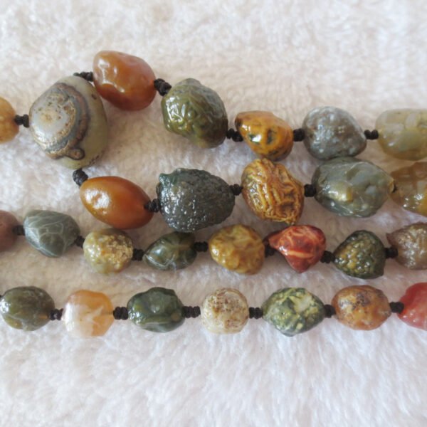gobi agate raw stone necklace – authentic desert gem jewelry (n650)