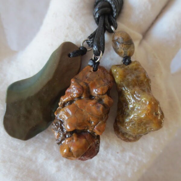 natural gobi agate pendant healing crystal jewelry (a083)