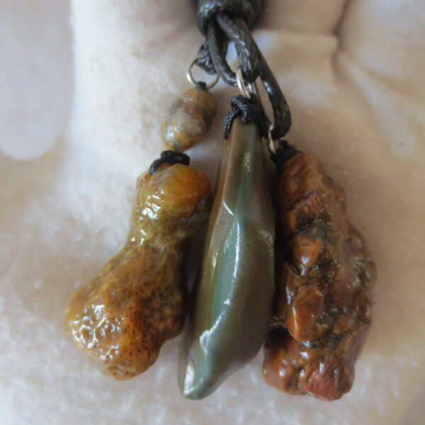 natural gobi agate pendant healing crystal jewelry (a083)