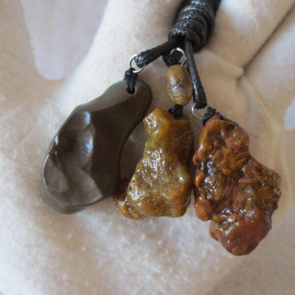 natural gobi agate pendant healing crystal jewelry (a083)