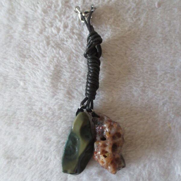 natural gobi agate pendant healing crystal jewelry (a100)