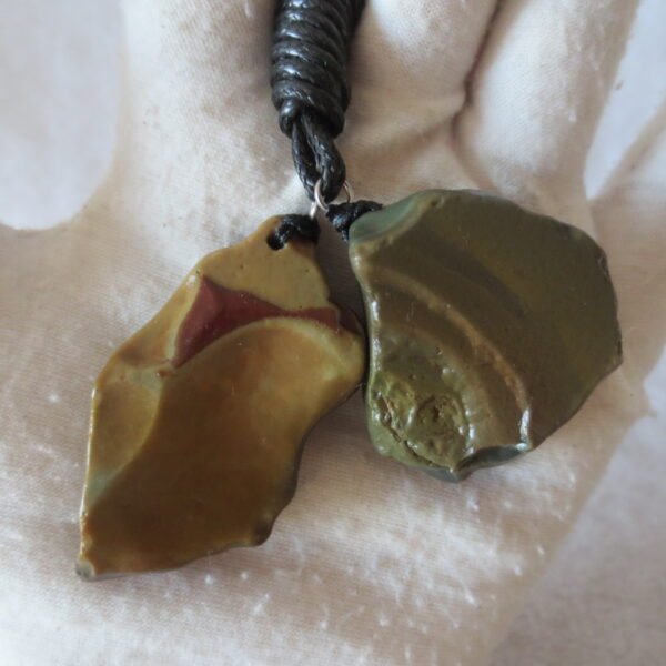 a101 set of 2 desert gobi agate pendant