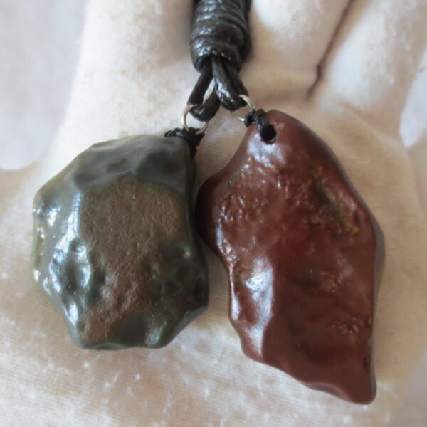 a101 set of 2 desert gobi agate pendant
