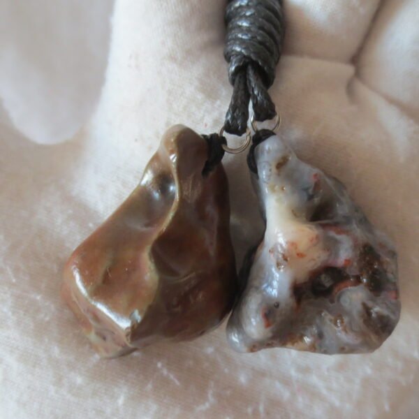 a106 set of 2 desert gobi agate pendant