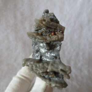 mountain shaped gobi wind carved layered agate natural rough stone specimen (v01)
