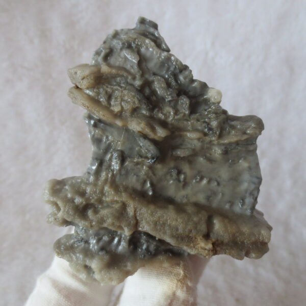 mountain shaped gobi wind carved layered agate natural rough stone specimen (v01)