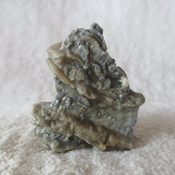 mountain shaped gobi wind carved layered agate natural rough stone specimen (v01)