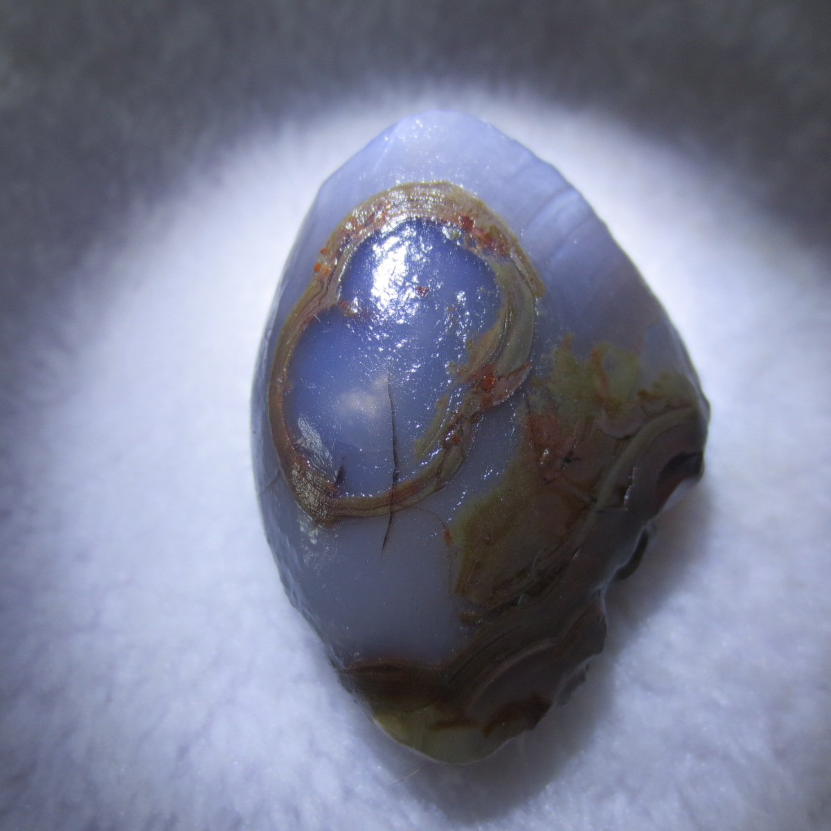 natural thumb eye gobi agate desert raw stone mineral (m119)