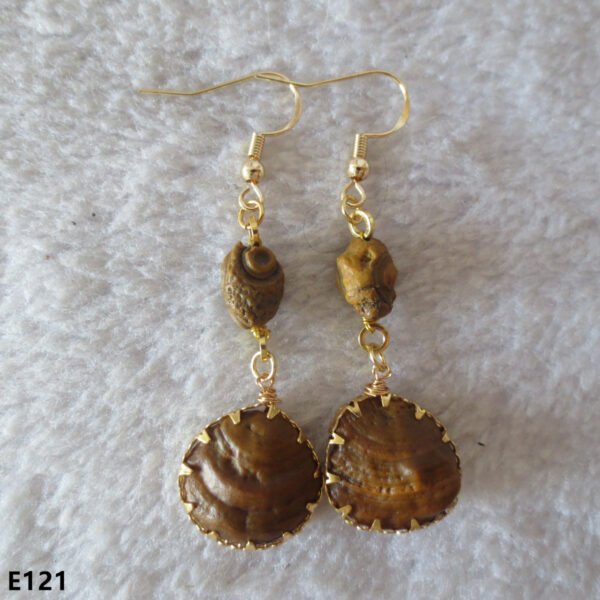 gobi agate raw stone earrings – authentic desert gem jewelry (e121)