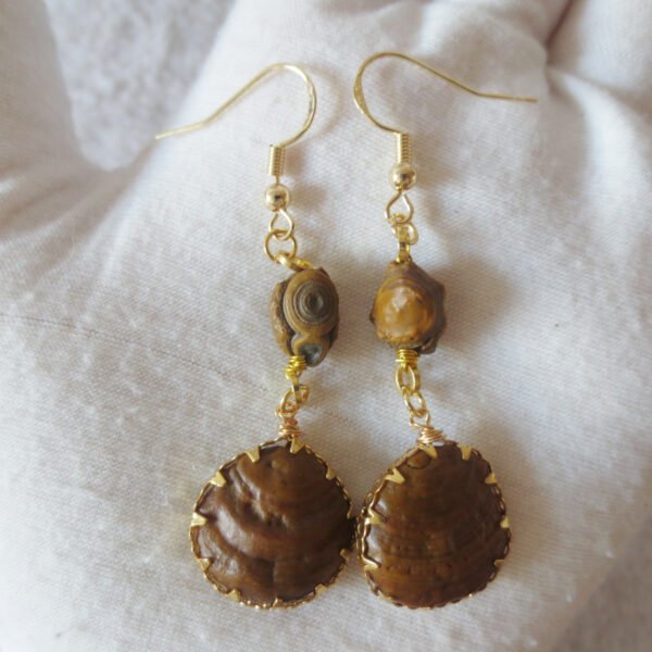 gobi agate raw stone earrings – authentic desert gem jewelry (e121)
