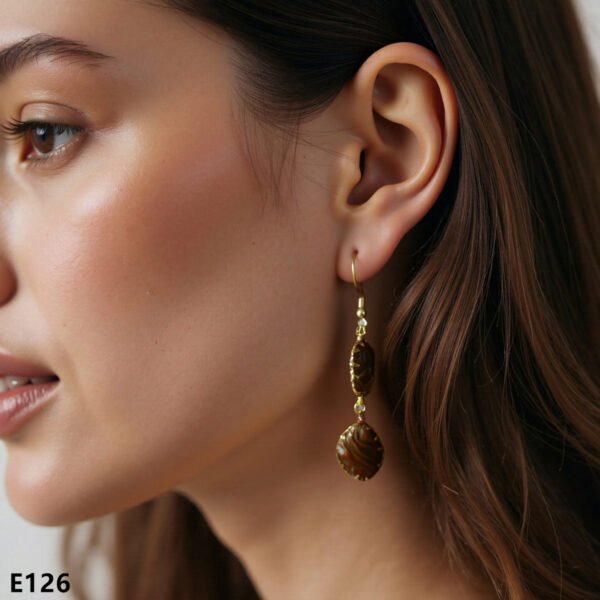 gobi agate raw stone earrings – authentic desert gem jewelry (e126)