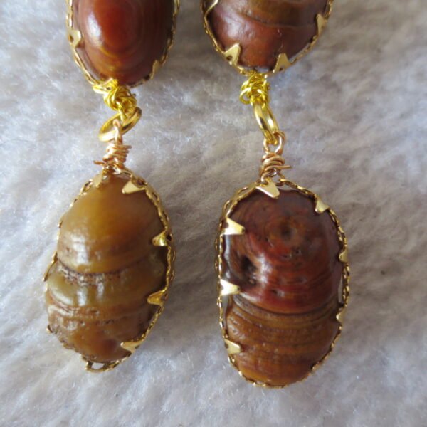 gobi agate raw stone earrings – authentic desert gem jewelry (e146)