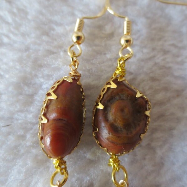 gobi agate raw stone earrings – authentic desert gem jewelry (e146)