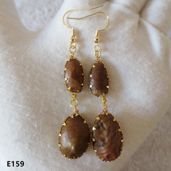 gobi agate raw stone earrings – authentic desert gem jewelry (e159)