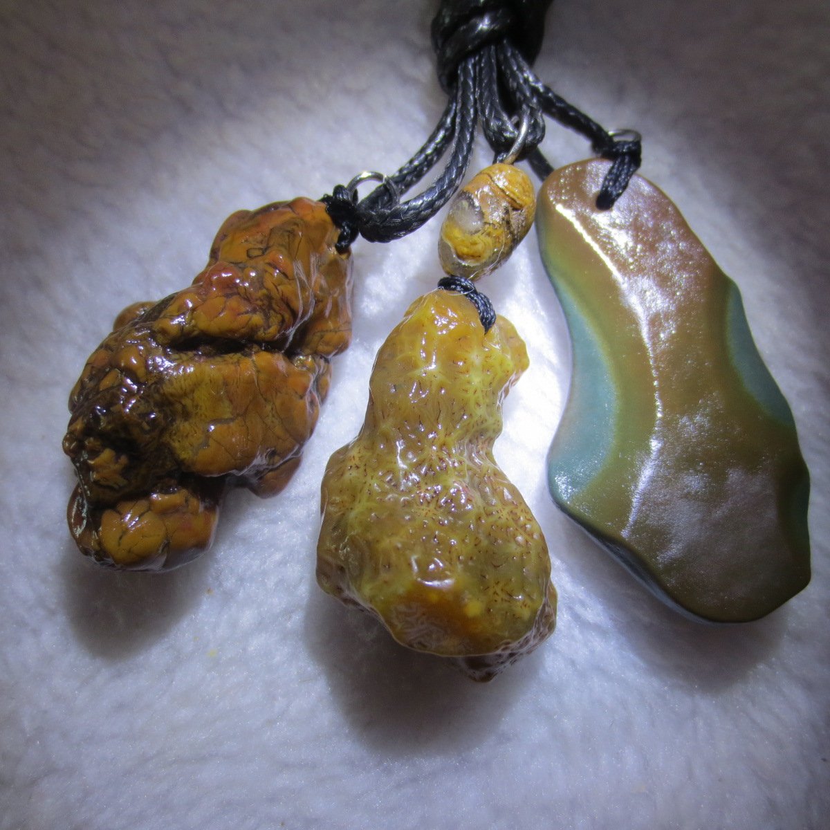 natural gobi agate pendant healing crystal jewelry (a083)