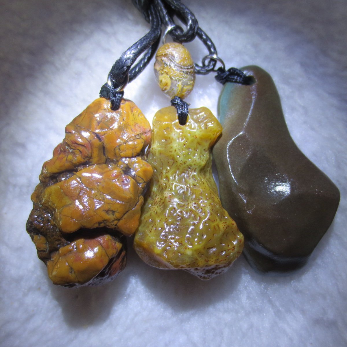natural gobi agate pendant healing crystal jewelry (a083)