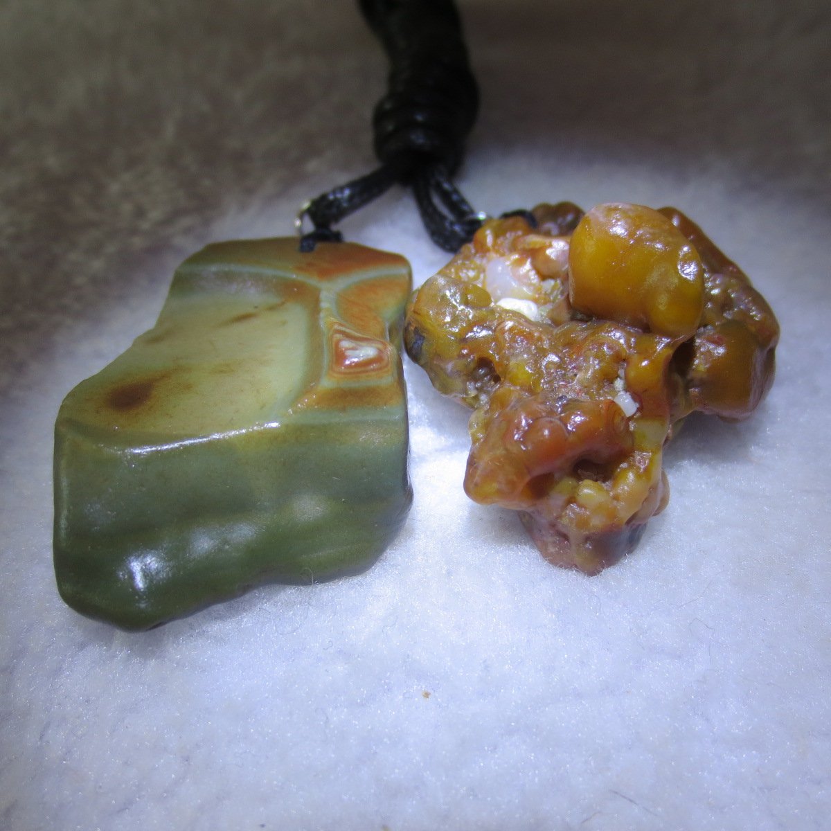 gobi agate pendant necklace natural stone healing crystal jewelry (a097)