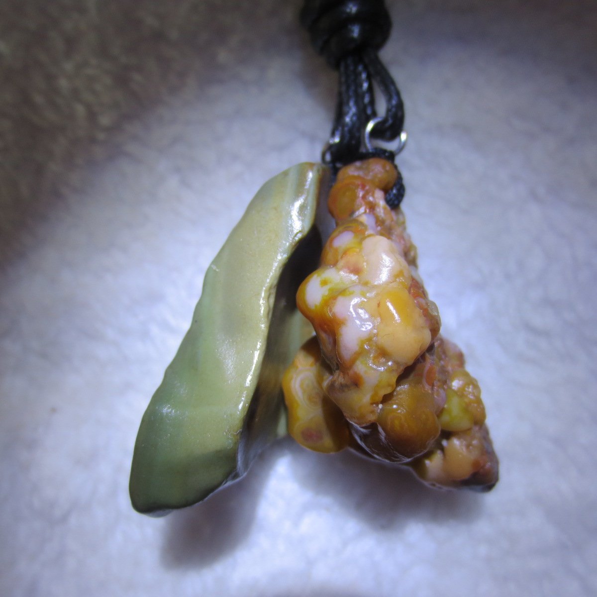 gobi agate pendant necklace natural stone healing crystal jewelry (a097)