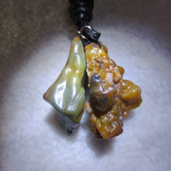 gobi agate pendant necklace natural stone healing crystal jewelry (a097)