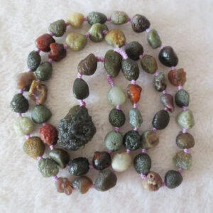 gobi agate raw stone necklace – authentic desert gem jewelry (n633)