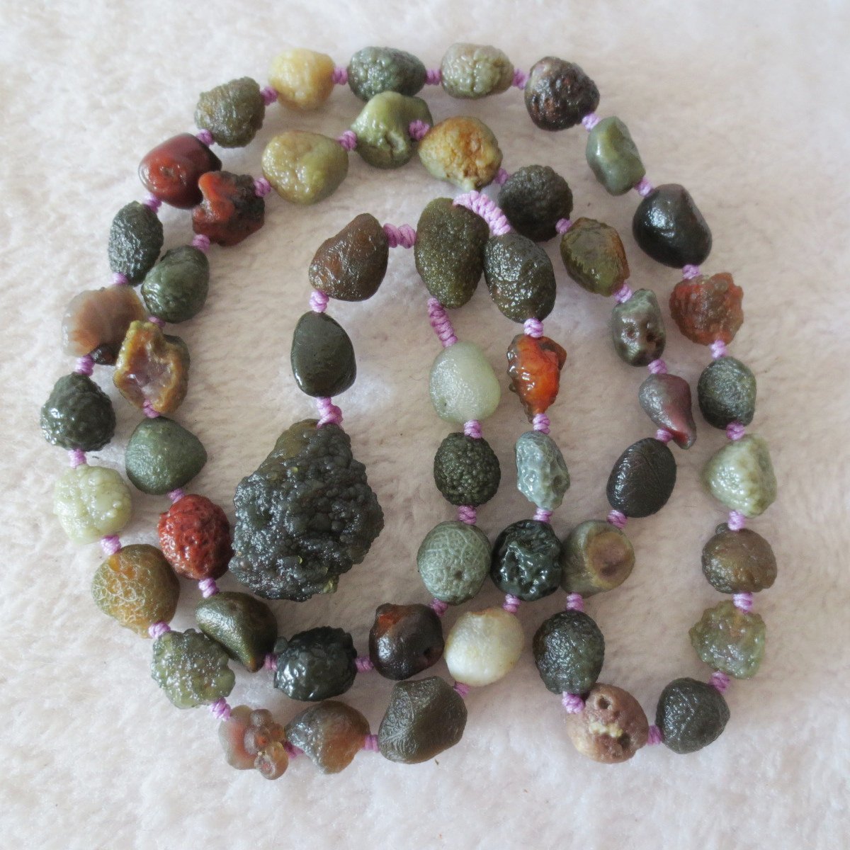 gobi agate raw stone necklace – authentic desert gem jewelry (n633)