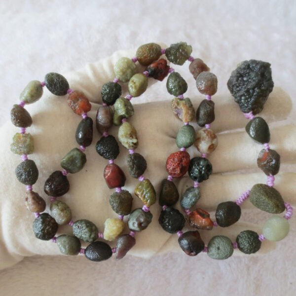 gobi agate raw stone necklace – authentic desert gem jewelry (n633)