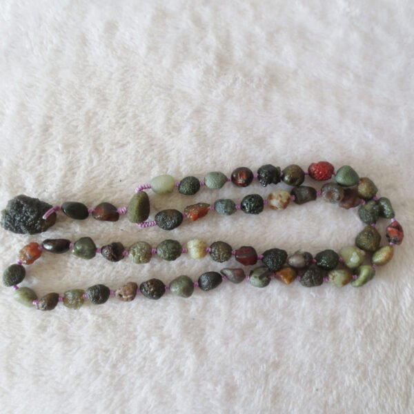 gobi agate raw stone necklace – authentic desert gem jewelry (n633)