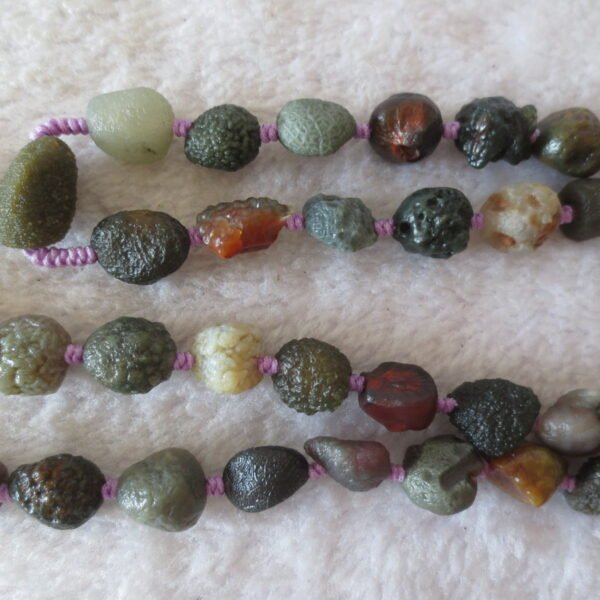 gobi agate raw stone necklace – authentic desert gem jewelry (n633)