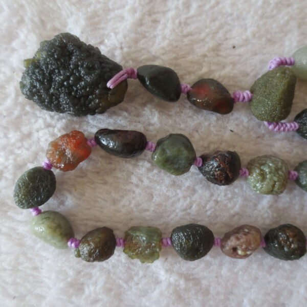 gobi agate raw stone necklace – authentic desert gem jewelry (n633)