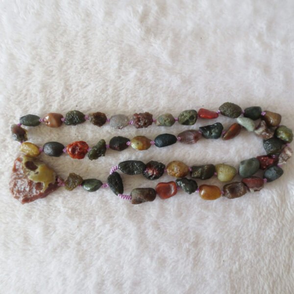 gobi agate raw stone necklace – authentic desert gem jewelry (n634)