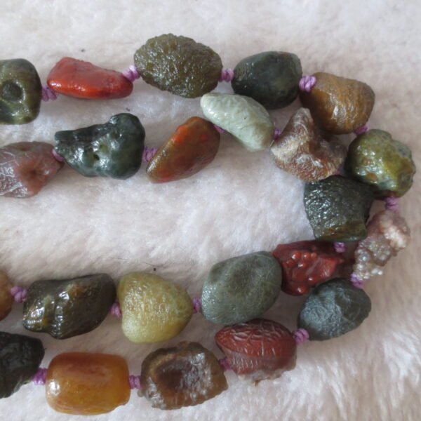 gobi agate raw stone necklace – authentic desert gem jewelry (n634)