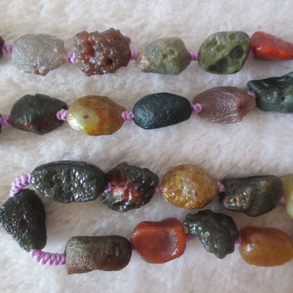 gobi agate raw stone necklace – authentic desert gem jewelry (n634)